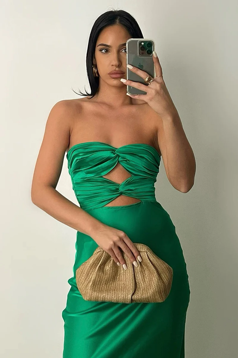 Vestido Longo de Cetim