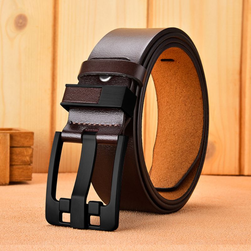 Cinto Masculino Vintage de Couro Marrom 