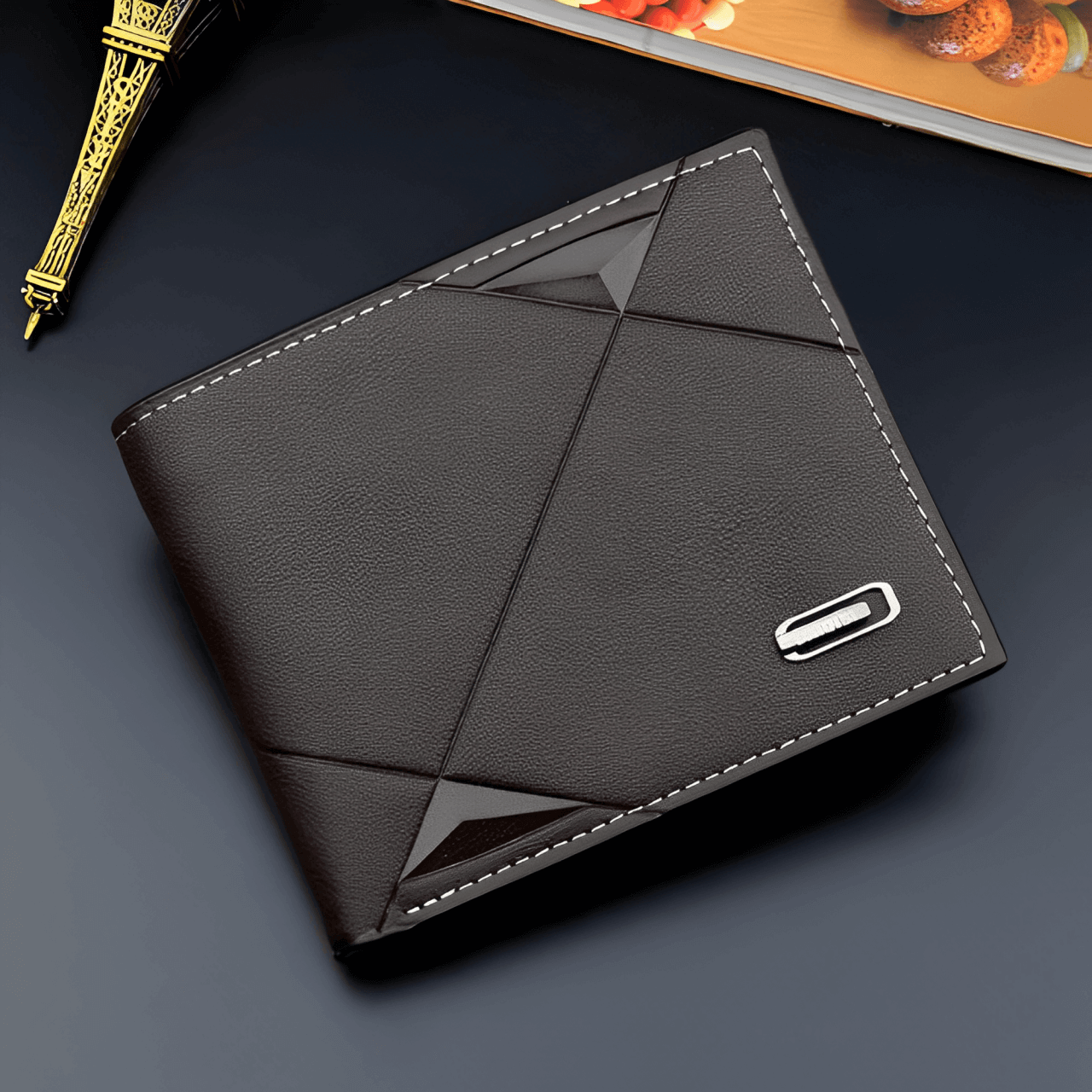 Carteira Bifold De Couro