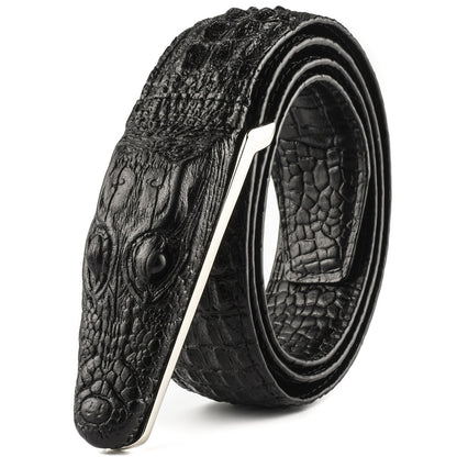 Cinto Masculino Crocodilo de Couro