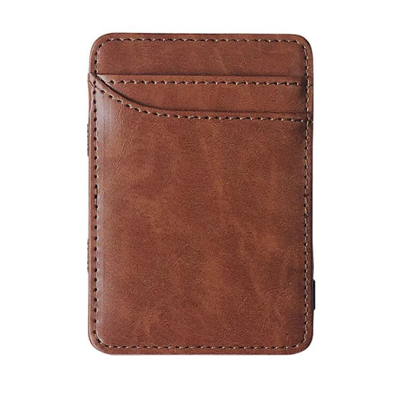 Carteira Mágica de Couro Masculina Slim