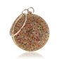 Clutch Redonda Pérola e Strass