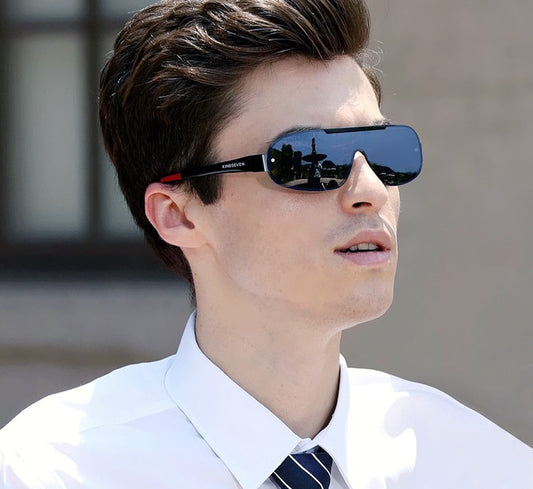 Óculos KINGSEVEN Design Novos óculos de sol de marca masculina de alumínio Óculos de sol polarizados Lente integrada Visão noturna Óculos de condução