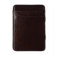 Carteira Mágica de Couro Masculina Slim