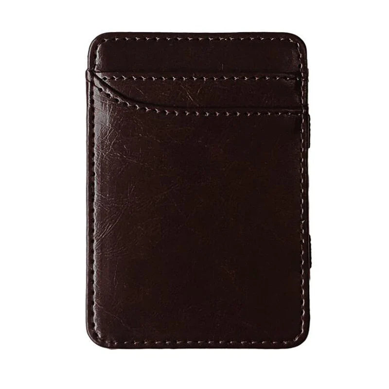 Carteira Mágica de Couro Masculina Slim