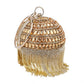 Clutch Redonda Pérola e Strass