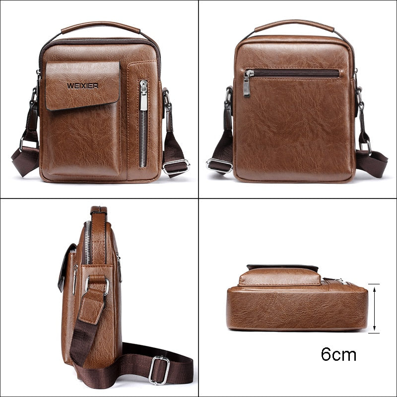 Bolsa Transversal de Couro Masculina