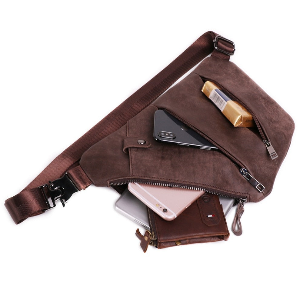 Bolsa Elegante transversal de Couro