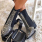 Bota Feminina Cano Curto com Strass