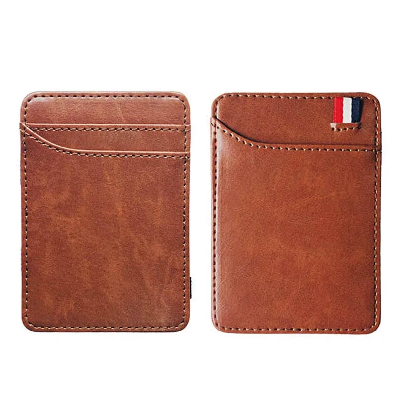 Carteira Mágica de Couro Masculina Slim