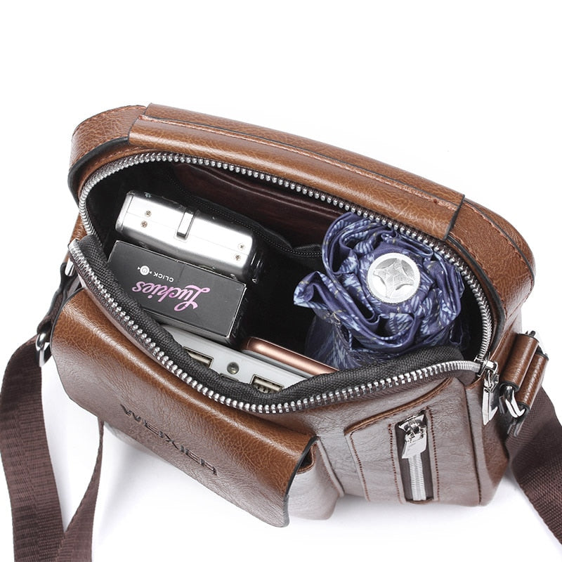 Bolsa Social Transversal de Couro