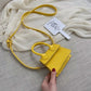  Mini Bolsa Quadrada Couro Croc