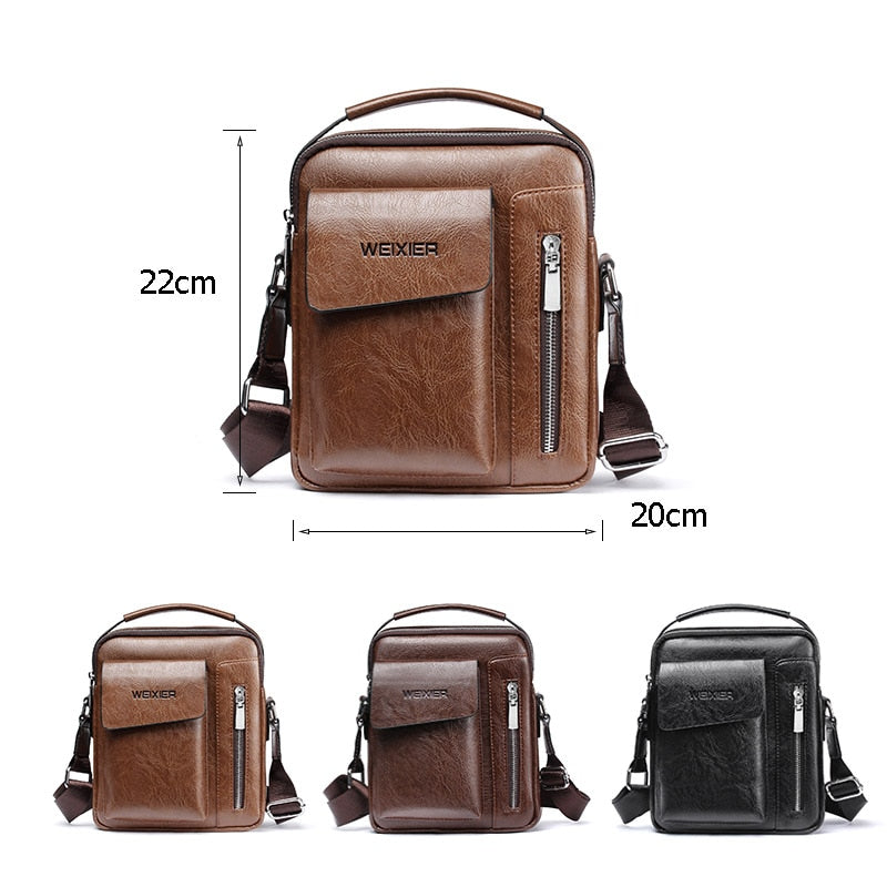 Bolsa Social Transversal de Couro