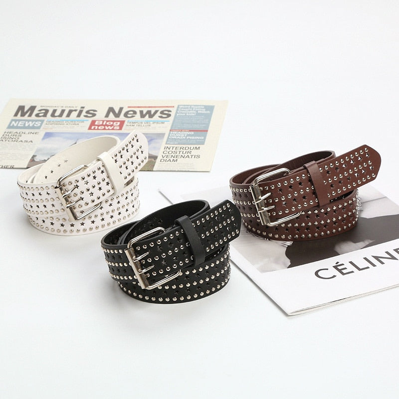 Cinto Feminino de Rebite Vintage