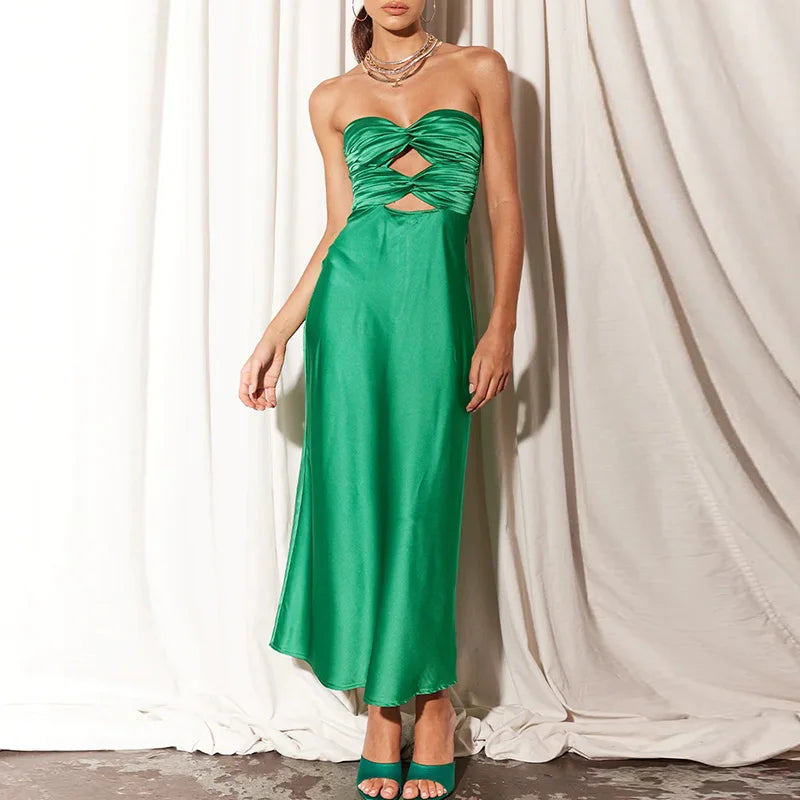  Vestido Longo de Cetim