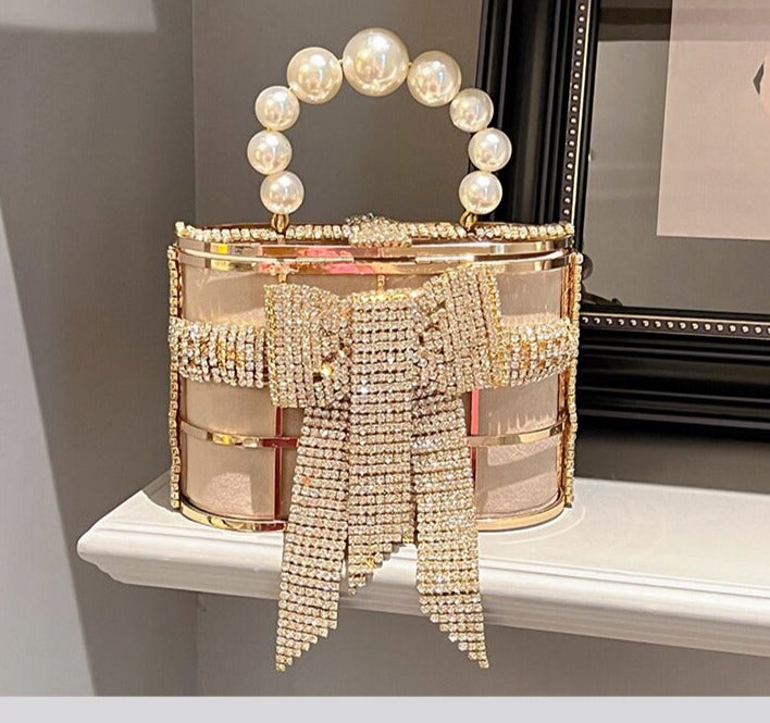Bolsa de Balde Strass e Perola