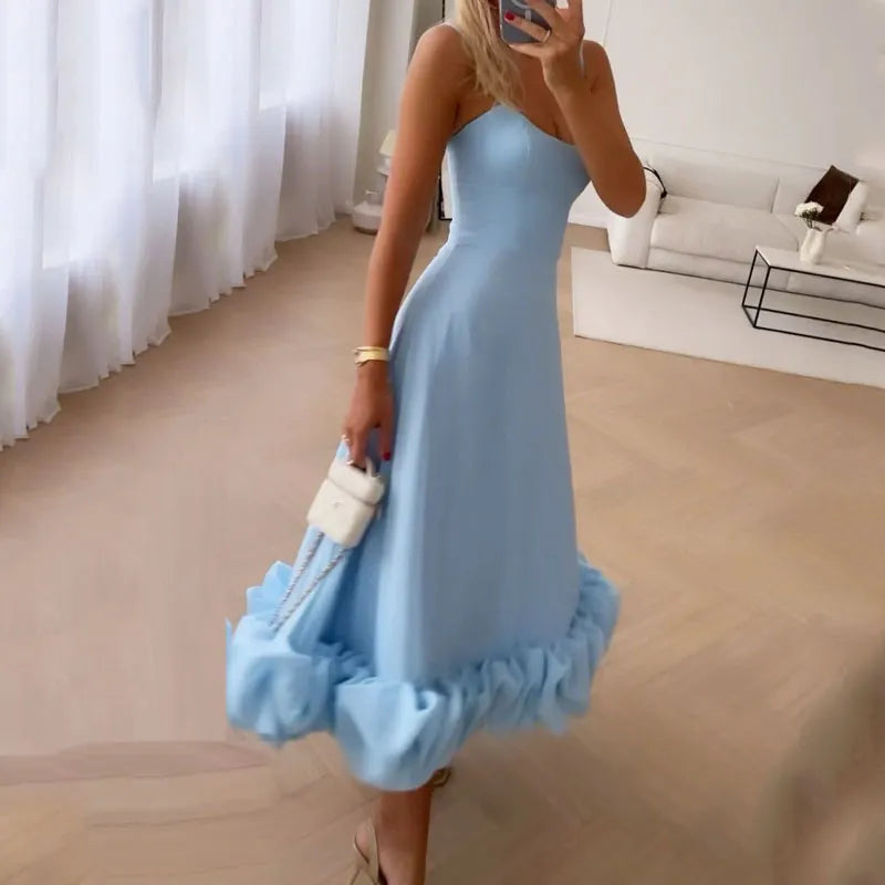  Vestido Maxi Plissado