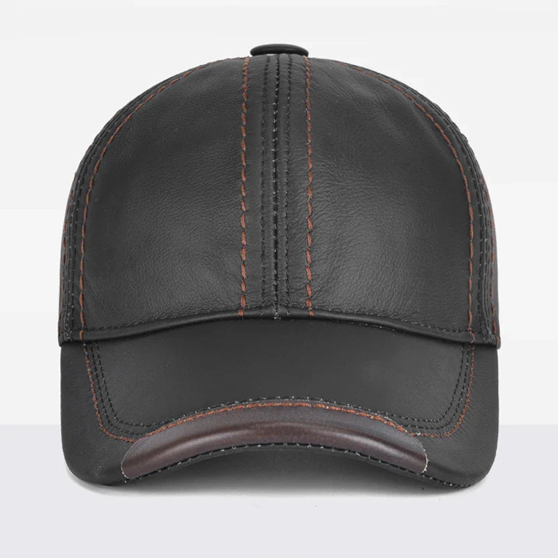 Boné Masculino de Couro Legítimo para Estilo e Conforto