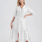  Vestido Laise Bordado com Cinto 