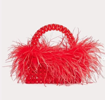  Bolsa Miçangas e Plumas