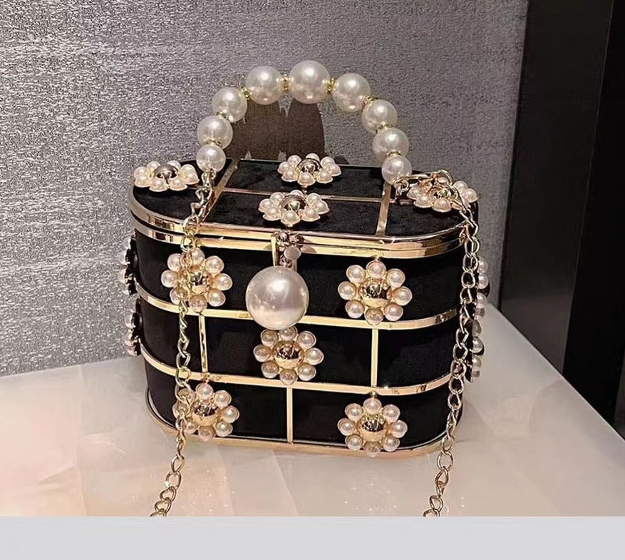 Bolsa de Balde Strass e Perola