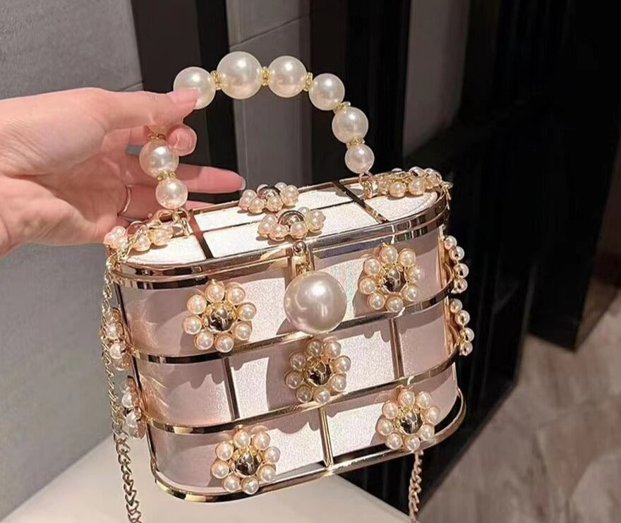 Bolsa de Balde Strass e Perola