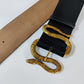 Cinto Feminino Largo de Couro  Snake
