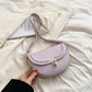 Bolsa de Ombro de Couro Lilas