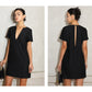Vestido Casual Curto com Decote V