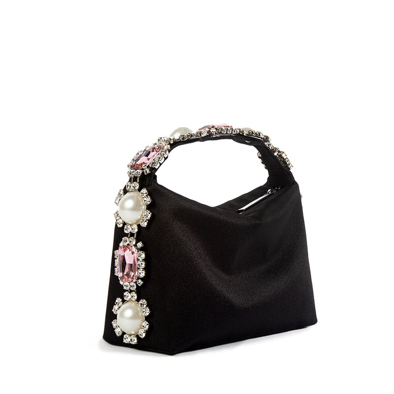 Necessaire de Cetim e Pedras