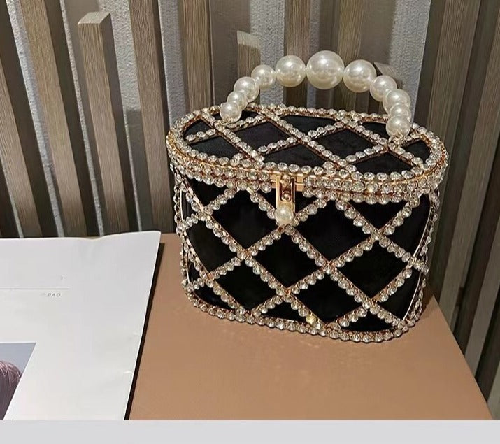 Bolsa de Balde Strass e Perola