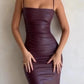  Vestido Midi de Couro