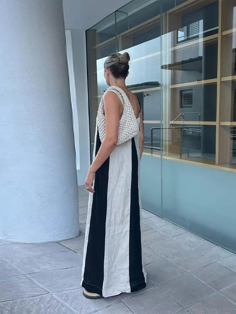 Vestido Longo Listrado