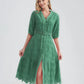   Vestido Laise Bordado com Cinto