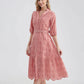  Vestido Laise Bordado com Cinto