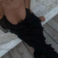 Vestido Longo no Chiffon com Babados