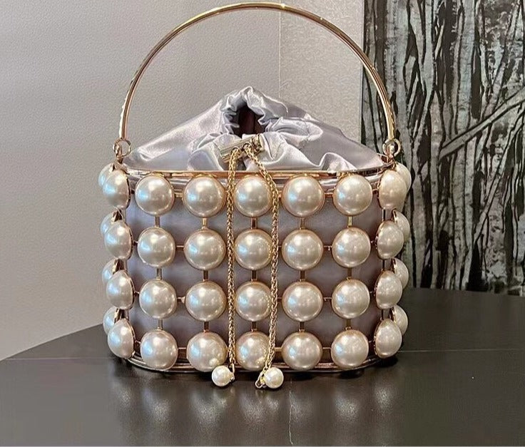 Bolsa de Balde Strass e Perola