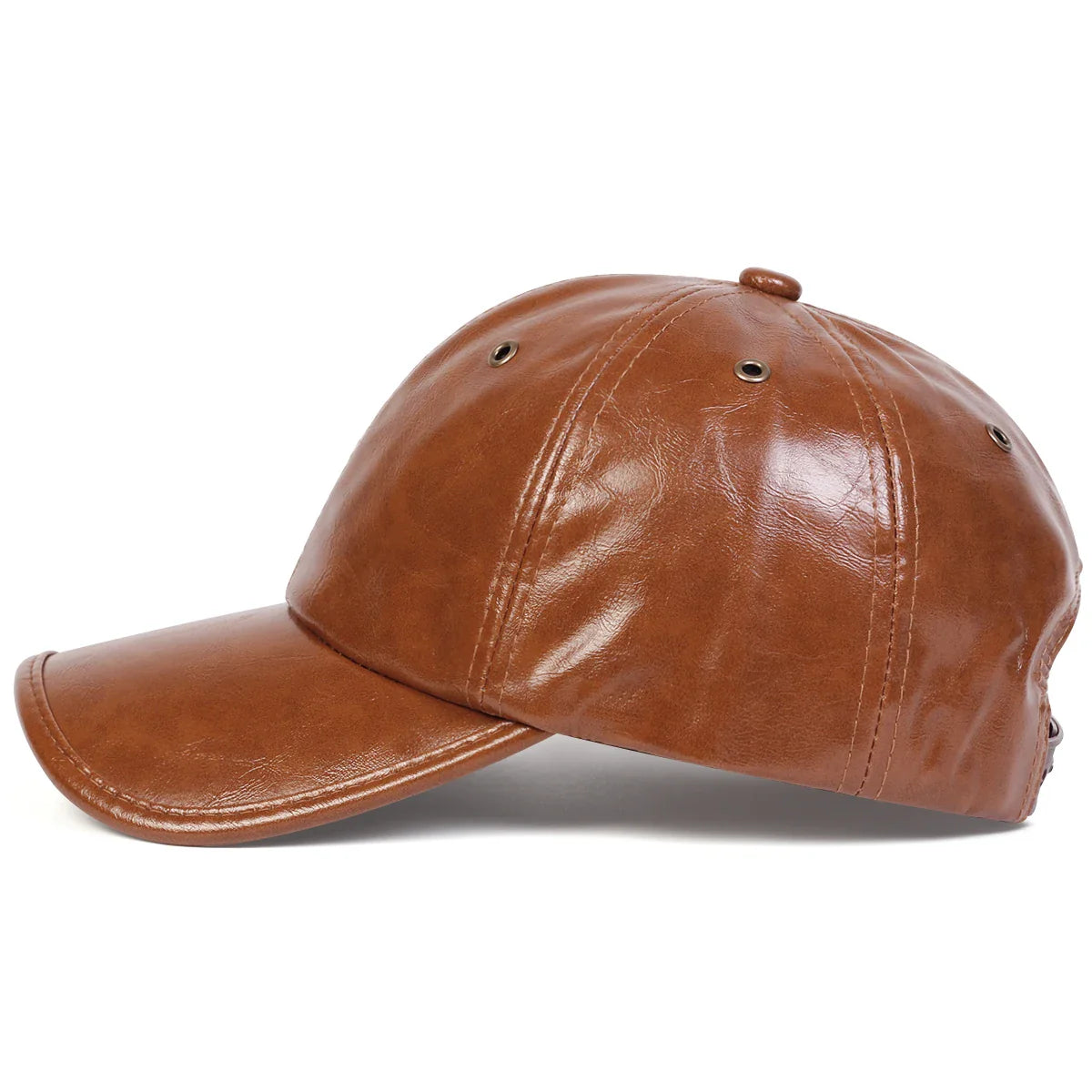 Boné de Couro Masculino Ajustável