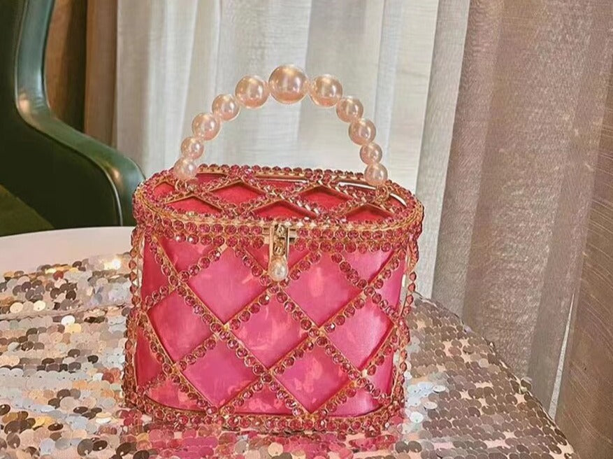 Bolsa de Balde Strass e Perola