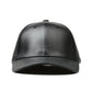 Boné de Couro Preto Masculino Estilo Hip Hop