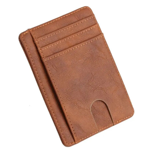 Carteira Minimalista Masculina RFID em Couro
