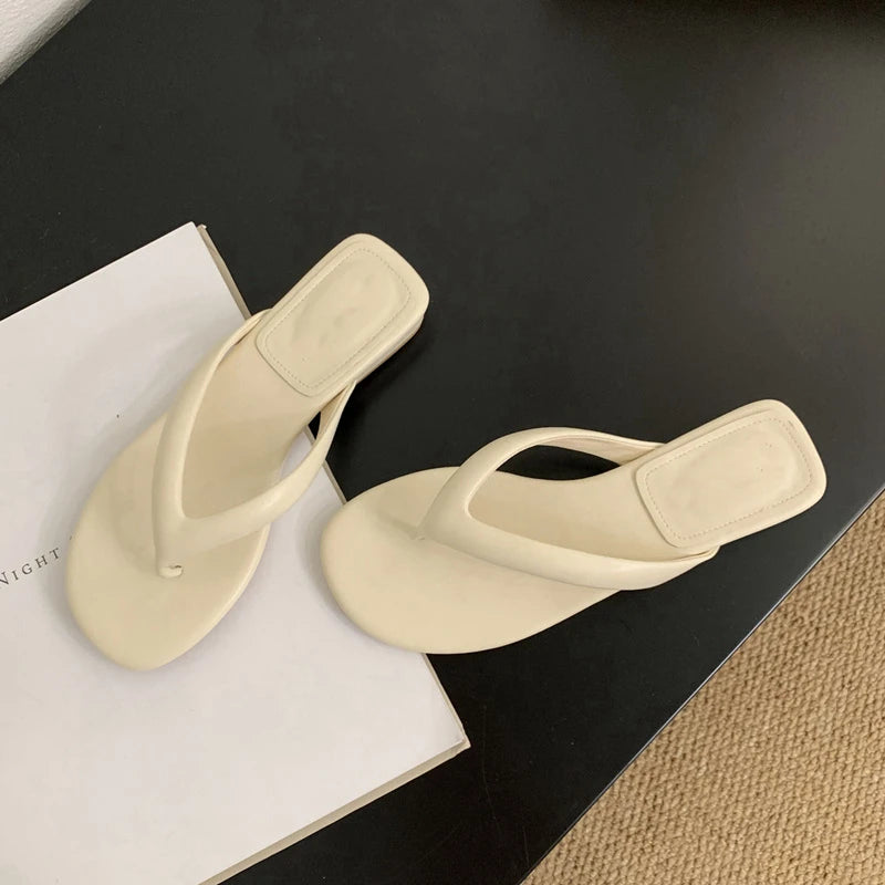  Chinelo Casual Minimalista Salto Baixo