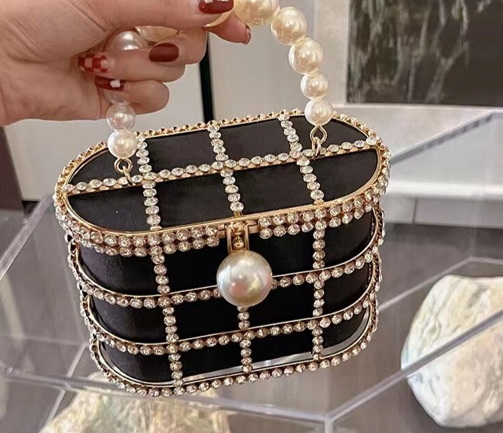 Bolsa de Balde Strass e Perola