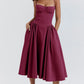  Vestido Longo Corset Retro 