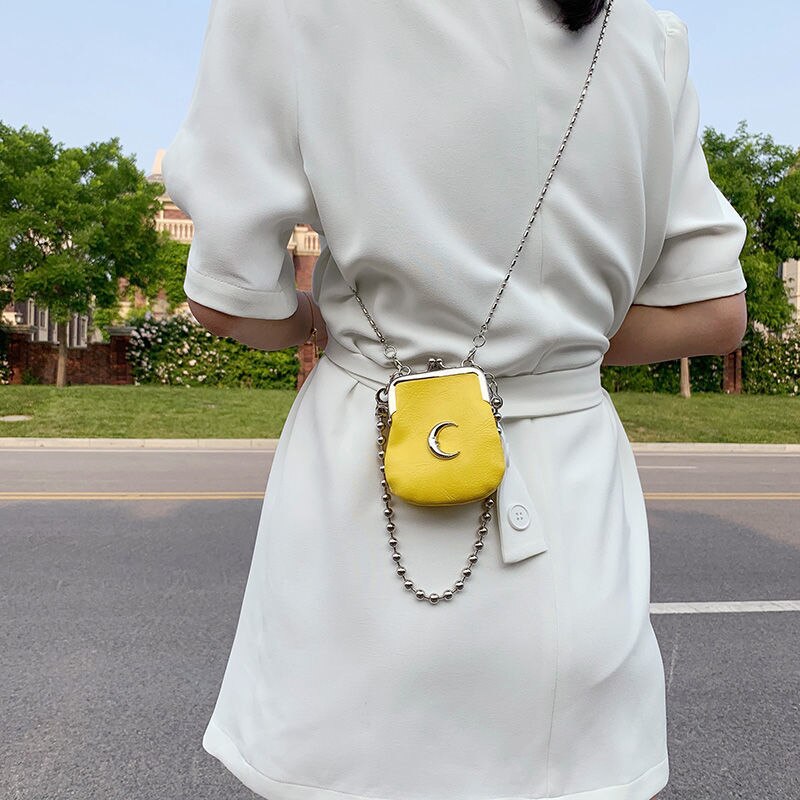 Mini Bag Moedas Amarela