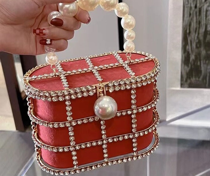 Bolsa de Balde Strass e Perola