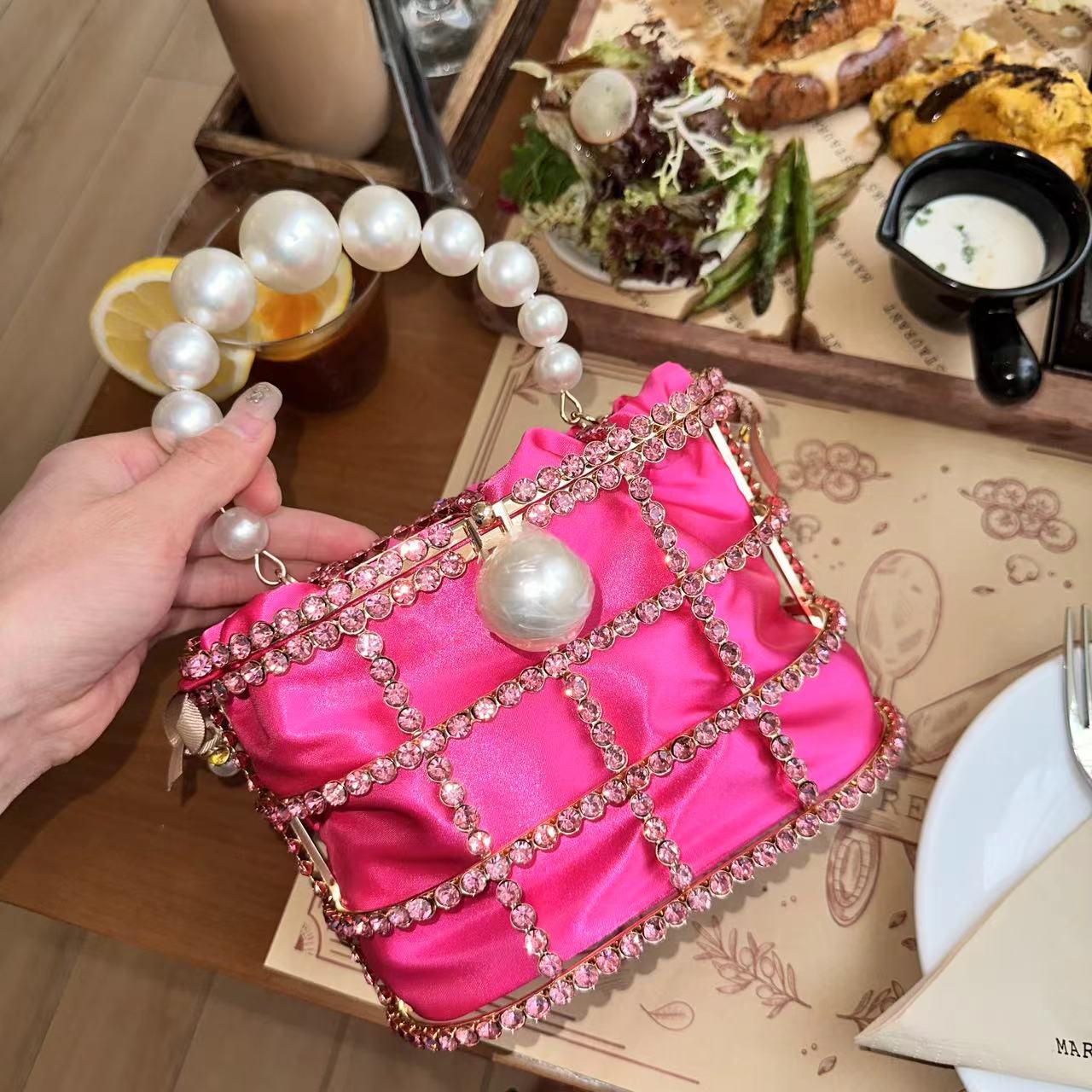 Bolsa de Balde Strass e Perola