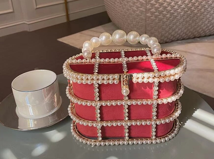 Bolsa de Balde Strass e Perola