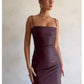 Vestido Midi de Couro