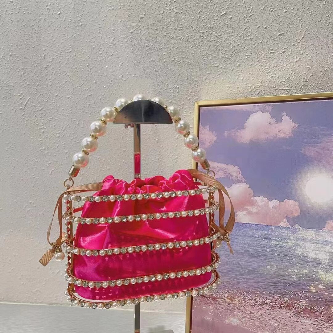 Bolsa de Balde Strass e Perola